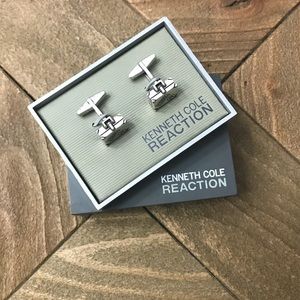 Men’s Kenneth Cole Reaction Silver Cufflinks w/box